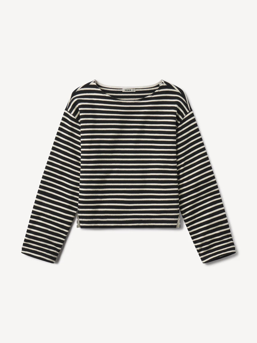 Black/Natural Stripe Mariner Jersey Breton Tee - Buck Mason- Modern American Classics | Buck Mason