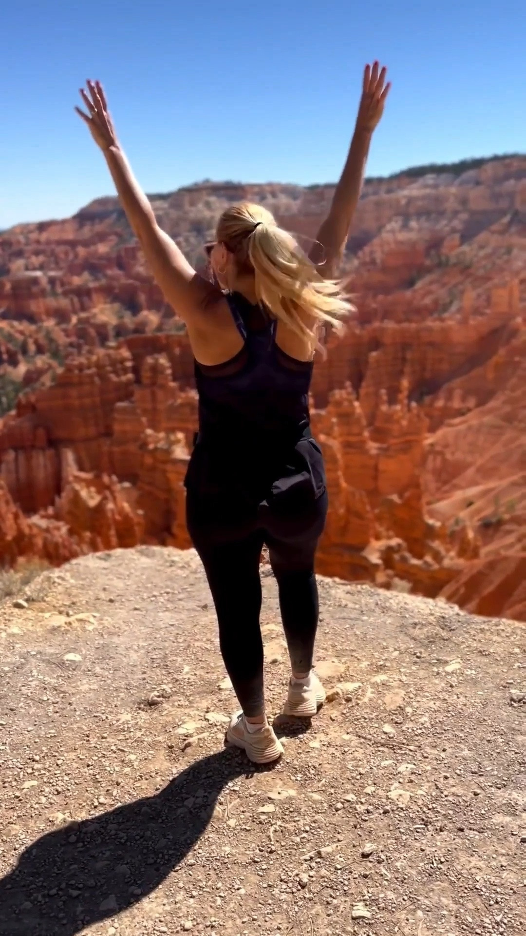 🏜️BRYCE CANYON NATIONAL PARK: Had to stop and take in the view while hiking at Bryce Canyon National Park, Utah!

🏜️Seth and I walked the Upper Rim Trail enjoying the views of the Amphitheater. 

🏜️Those are hoodoos in the background. They are tall and thin spire of rock formed by erosion. Beautiful!

🏜️My black tank top and leggings have been my go to outfit while hiking. So comfy! Wearing a large in everything.

🏜️HIKING OUTFIT: @amazonfashion
👟SNEAKERS: @hoka 

#brycecanyon #brycecanyonnps #brycecanyonnationalpark #brycecaynonutah #hoodoos #visitutah #utah #visitbrycecanyon 
#athleisure #fallfashion #fallstyle #casualoutfitideas
#amazonfashion #amazon #amazonfinds #amazonprime #founditonamazon #amazonstyle #hiking #hikingstyle

#LTKSeasonal #LTKOver40 #LTKSaleAlert #LTKTravel #LTKgrwm #LTKootd #LTKMidsize #LTKActive #LTKU #LTKfitnessgoals #LTKvlog