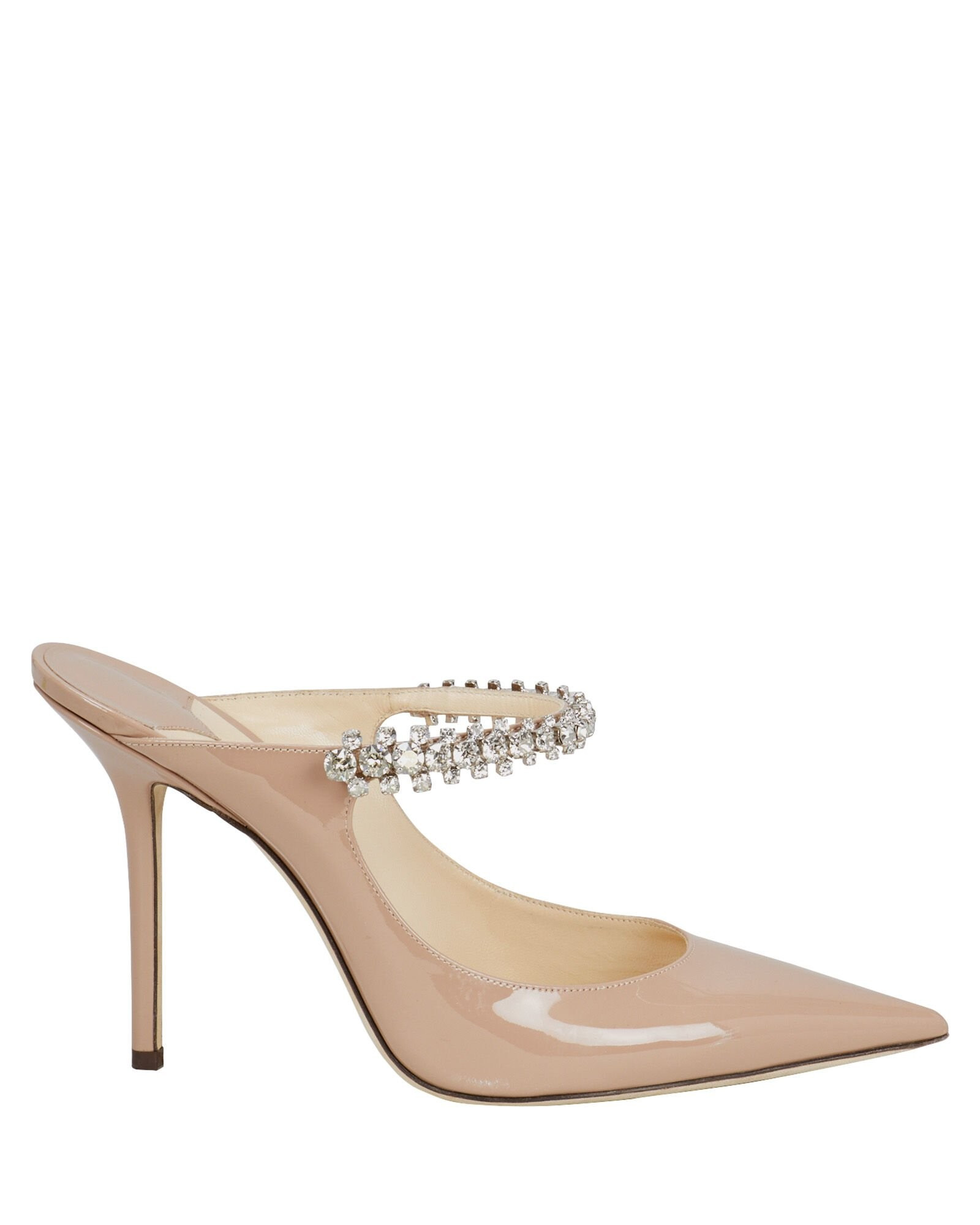 Bing Patent Crystal-Embellished Mules | INTERMIX
