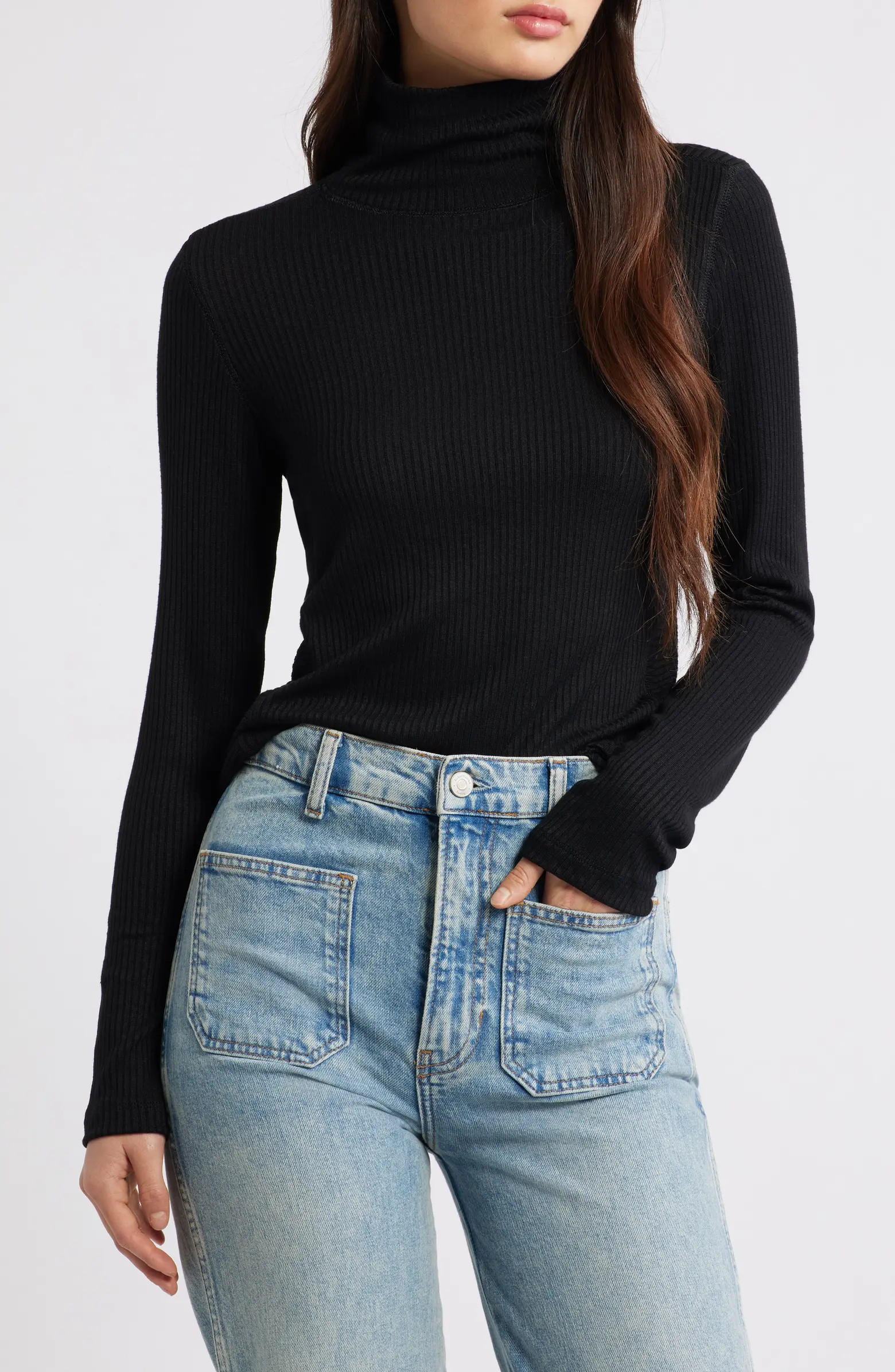 Rib Turtleneck Top | Nordstrom