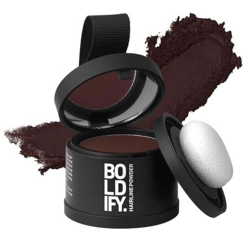 BOLDIFY Hairline Powder - Root Touch Up Hair Color for Gray Coverage - Bald Spot Concealing Hair Powder for Women & Men - 24-Hour Stain-Proof - Dark Auburn | Amazon (US)