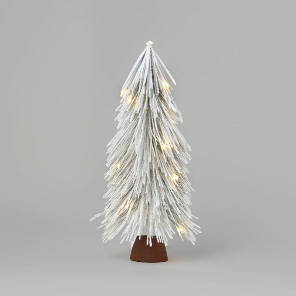 1.5ft Flocked Glitter Artificial Christmas Tree White LED Lights - Wondershop&#8482; | Target