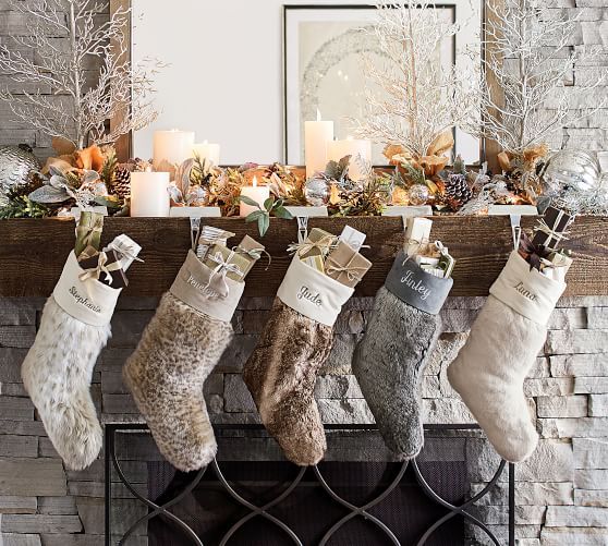 Faux Fur Stockings | Pottery Barn (US)