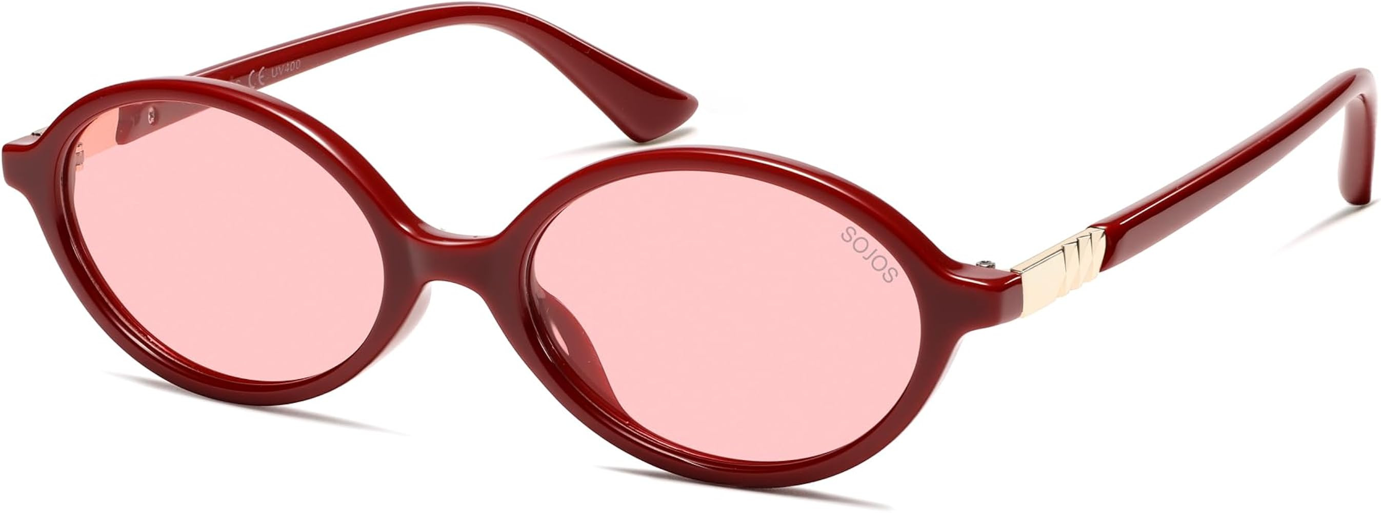 SOJOS Polarized Retro Oval Sunglasses for Women, Chic Vintage 90s Y2K Sunnies UV400 Trendy Design... | Amazon (US)