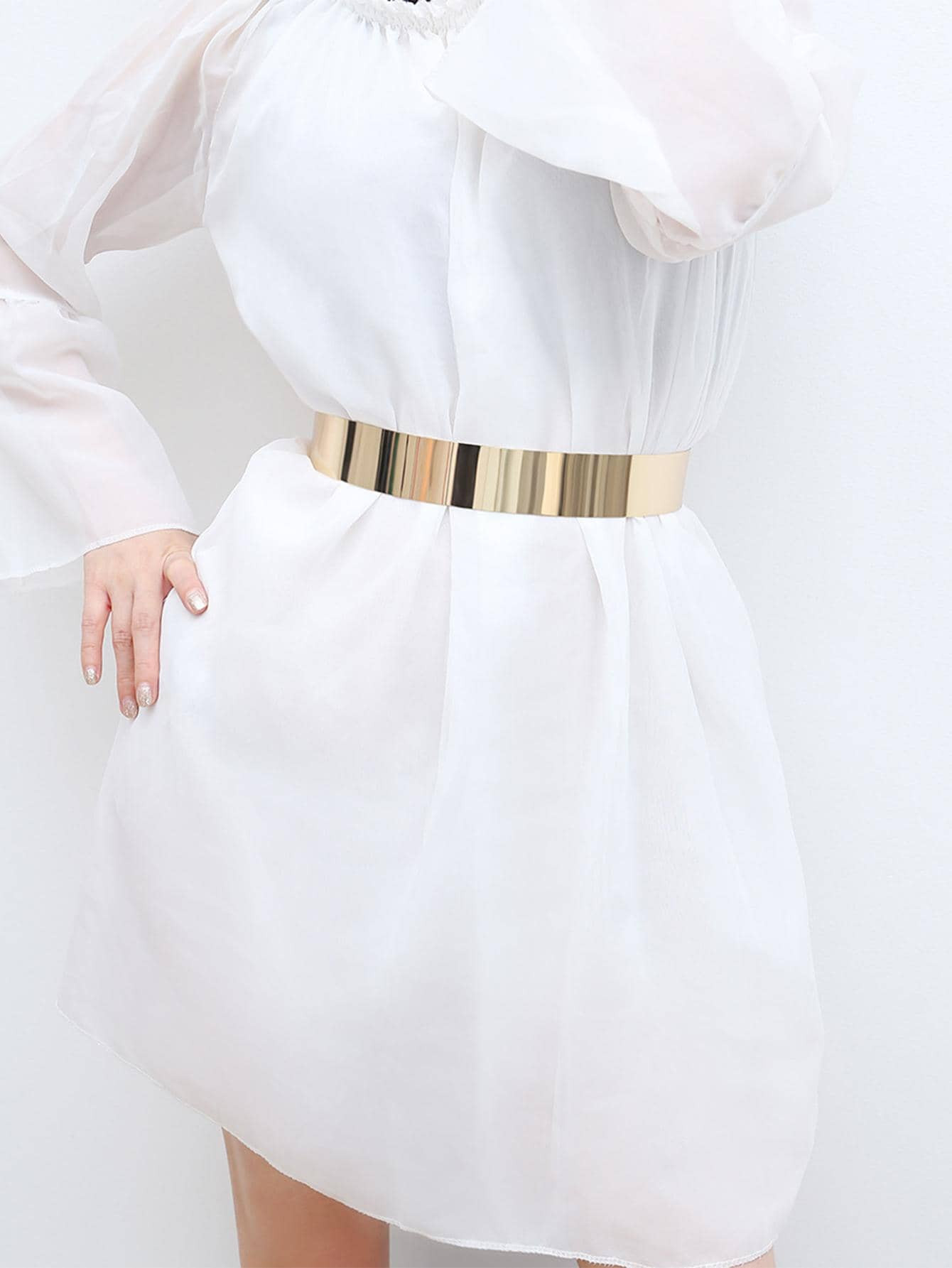 • Gold • No Breasted • Medium Belt | SHEIN
