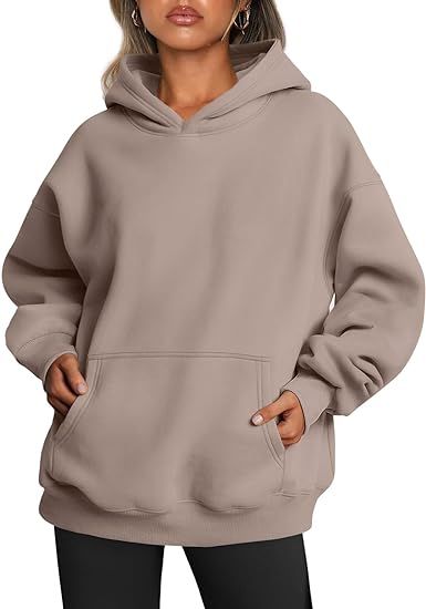 Trendy Queen Womens Oversized Hoodies Fleece Sweatshirts Long Sleeve Sweaters Pullover Fall Cloth... | Amazon (US)