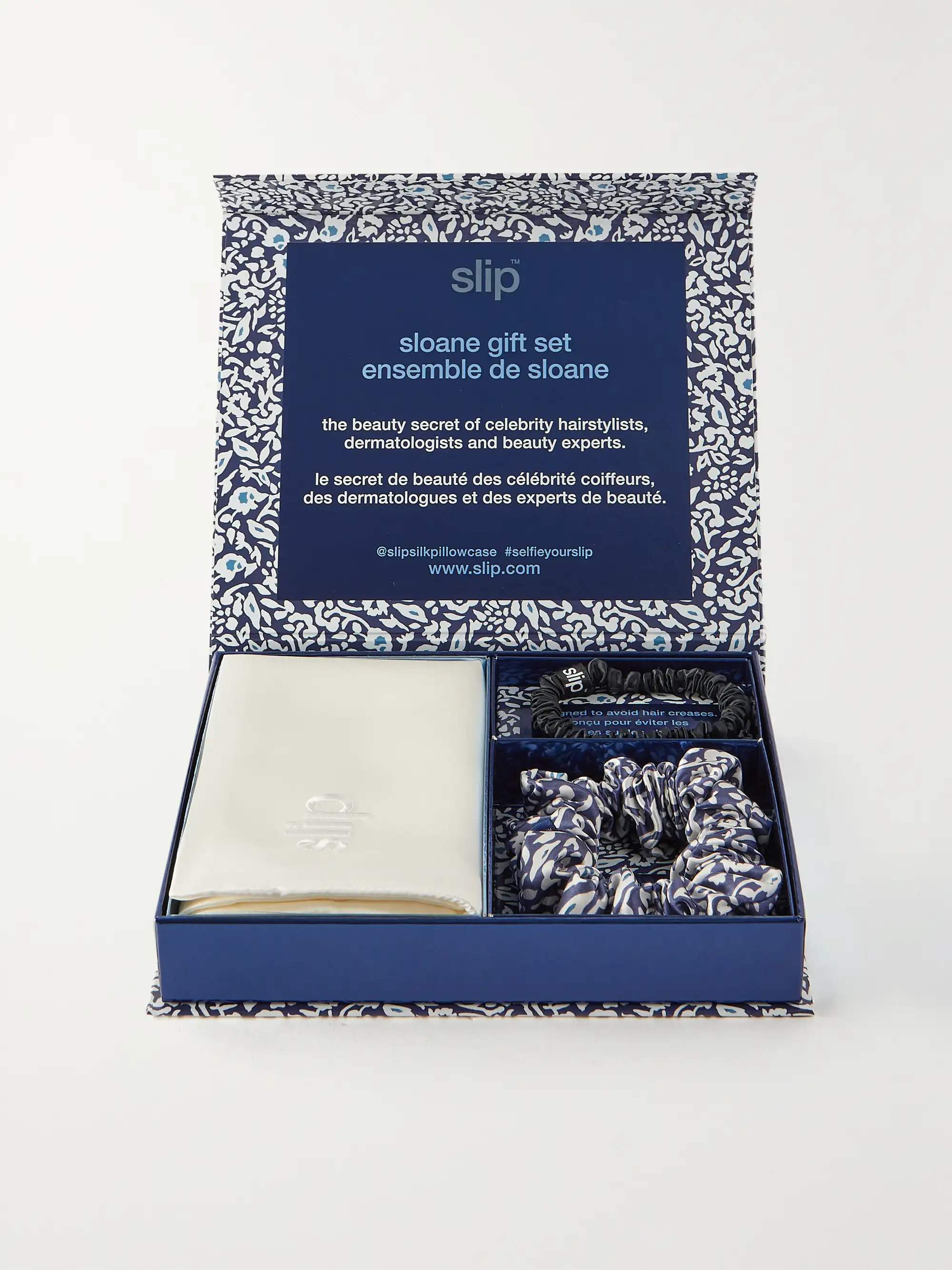 Sloane queen pillowcase and hair ties set | NET-A-PORTER (US)