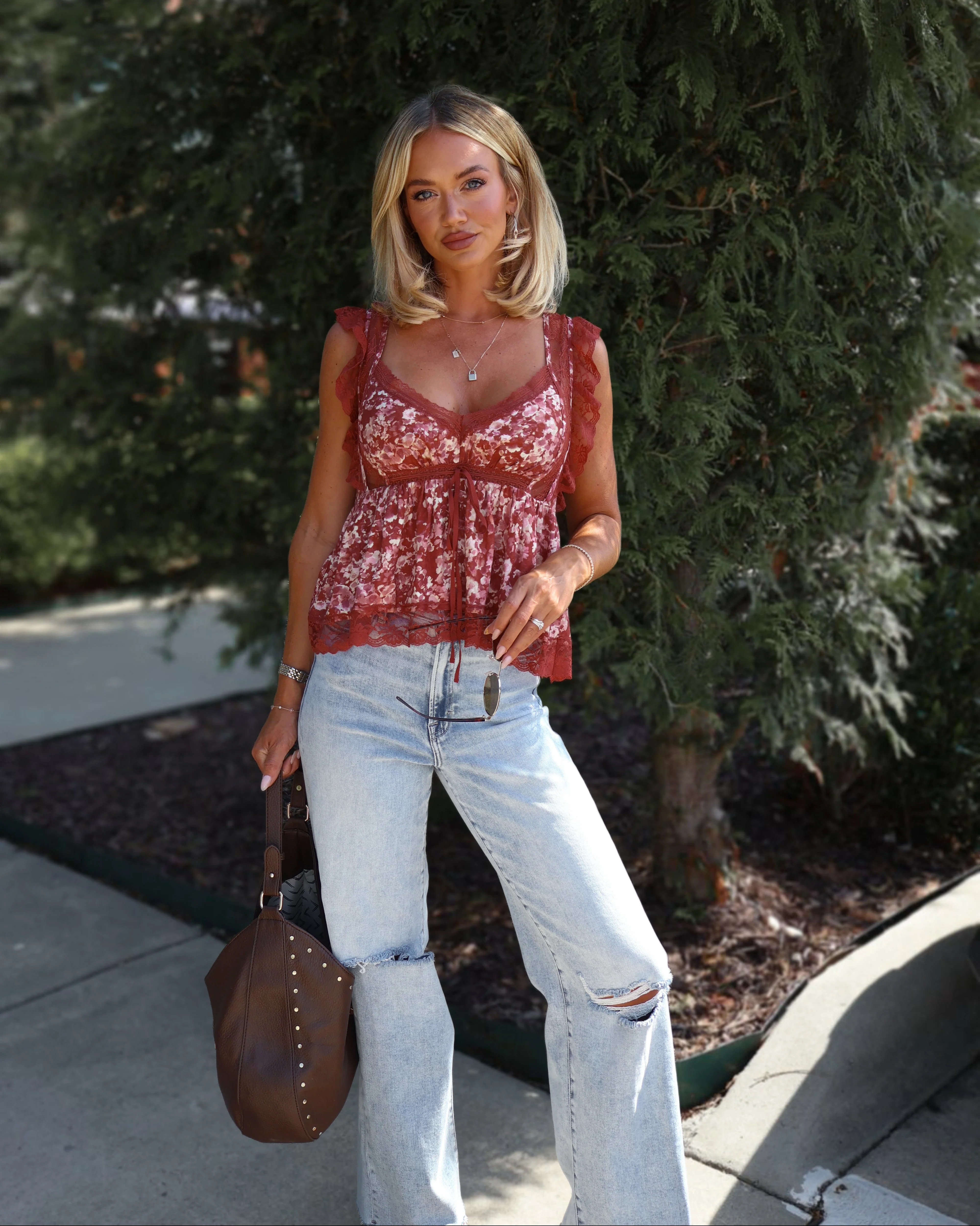 Harvest Rose Floral Lace Top | VICI