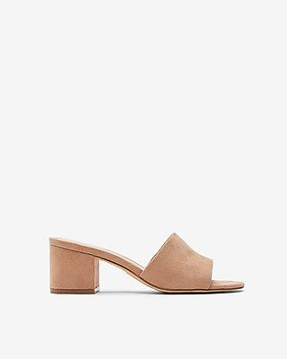 Express Womens Low Heel Slide Mules Neutral Women's 6 Neutral 6 | Express