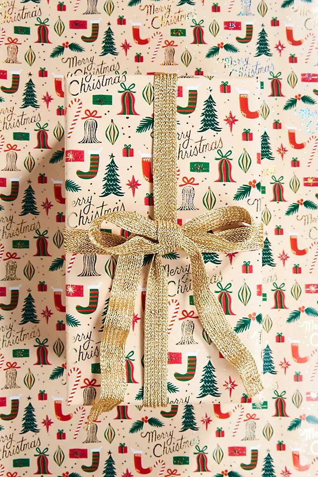 Rifle Paper Co. Deck The Halls Wrapping Paper Roll | Anthropologie (US)