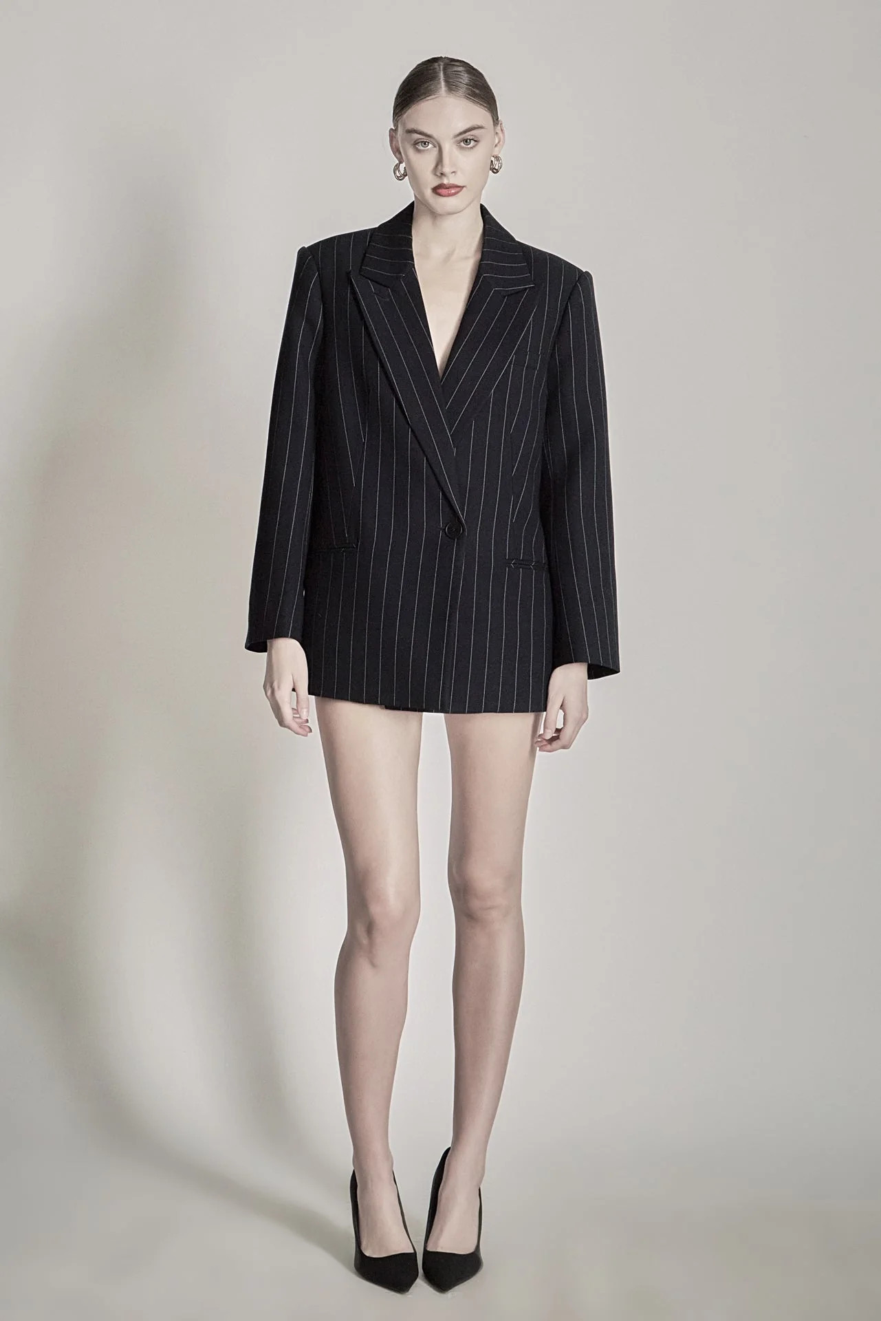 Oversized Pinstripe Blazer | OBJECTRARE