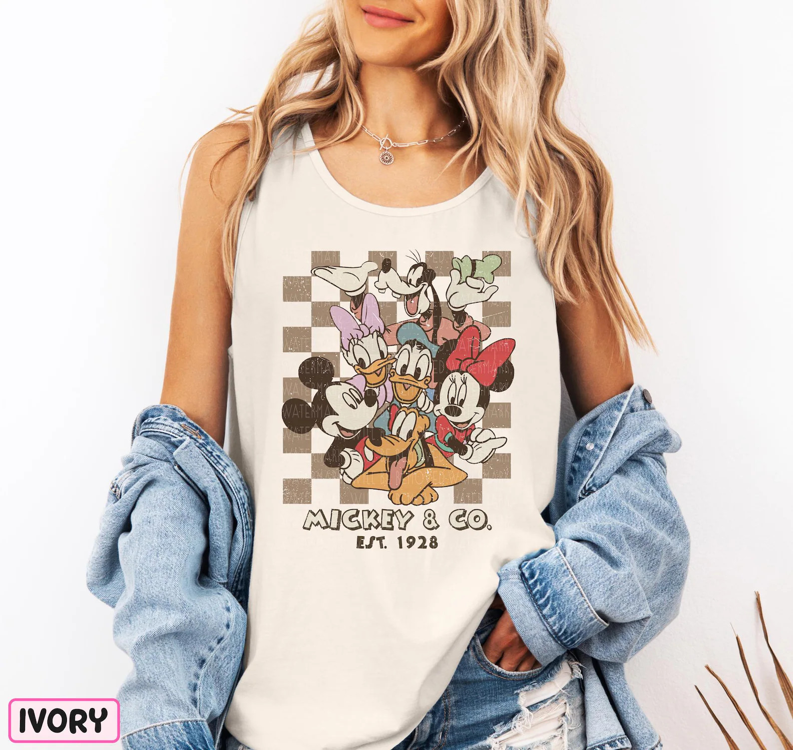 Disney Tank Top Disney Mickey & Co Est. 1928 Jersey Tank Top Disneyland Disneyworld Mickey and Fr... | Etsy (US)