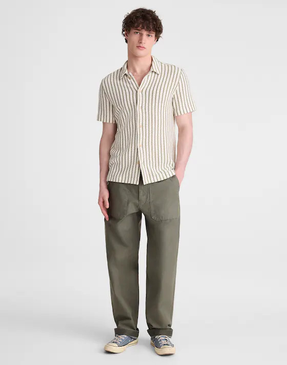 Textured-Knit Short-Sleeve Shirt | Madewell