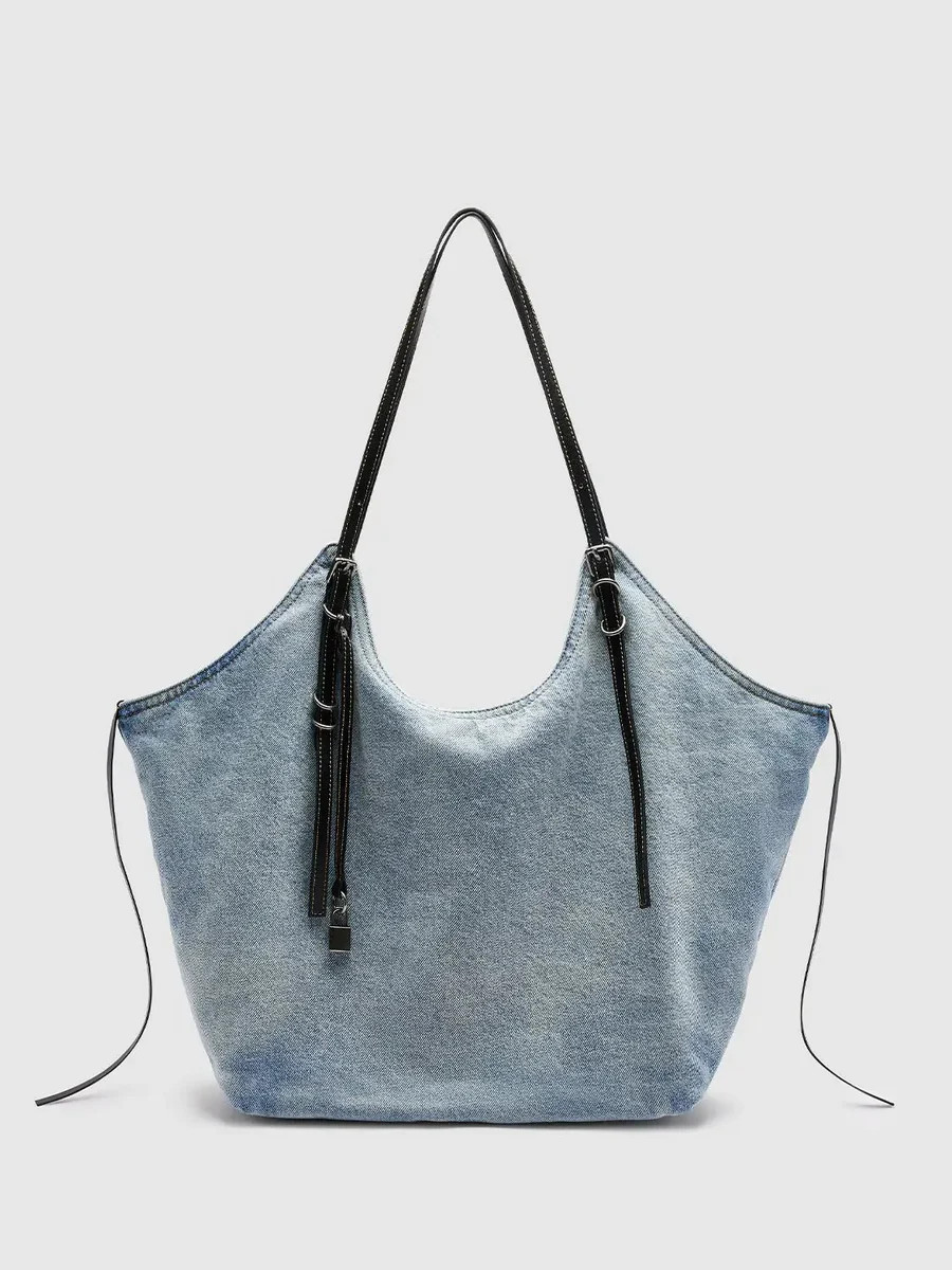 Oversize Denim Shoulder Bags | Urban Revivo
