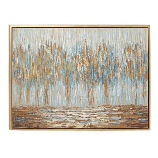 1- Panel Tree Framed Wall Art with Gold Frame 36 in. x 47 in. | The Home Depot