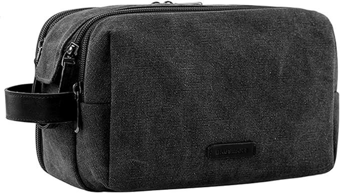 BAGSMART Toiletry Bag for Men, Canvas Travel Toiletry Organizer Dopp Kit Water-resistant Shaving ... | Amazon (US)