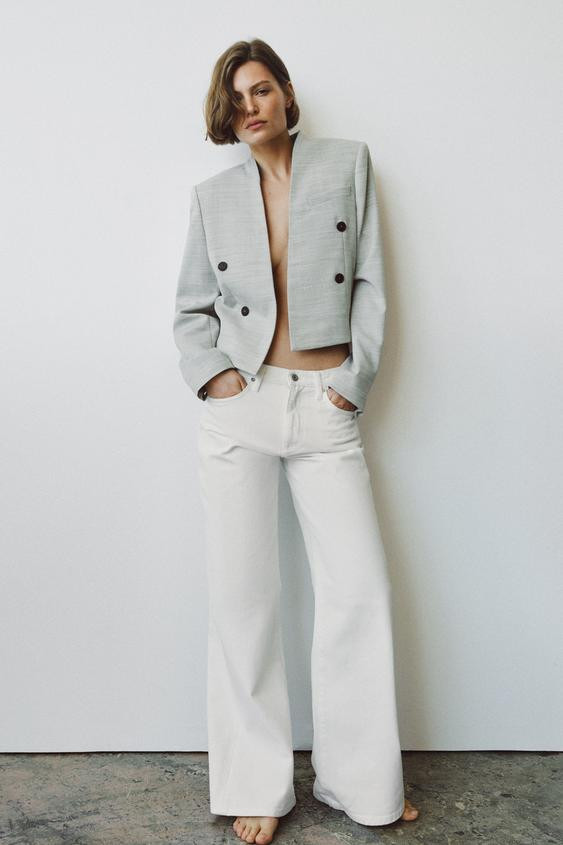 ZW COLLECTION WIDE LEG LOW RISE JEANS | Zara US