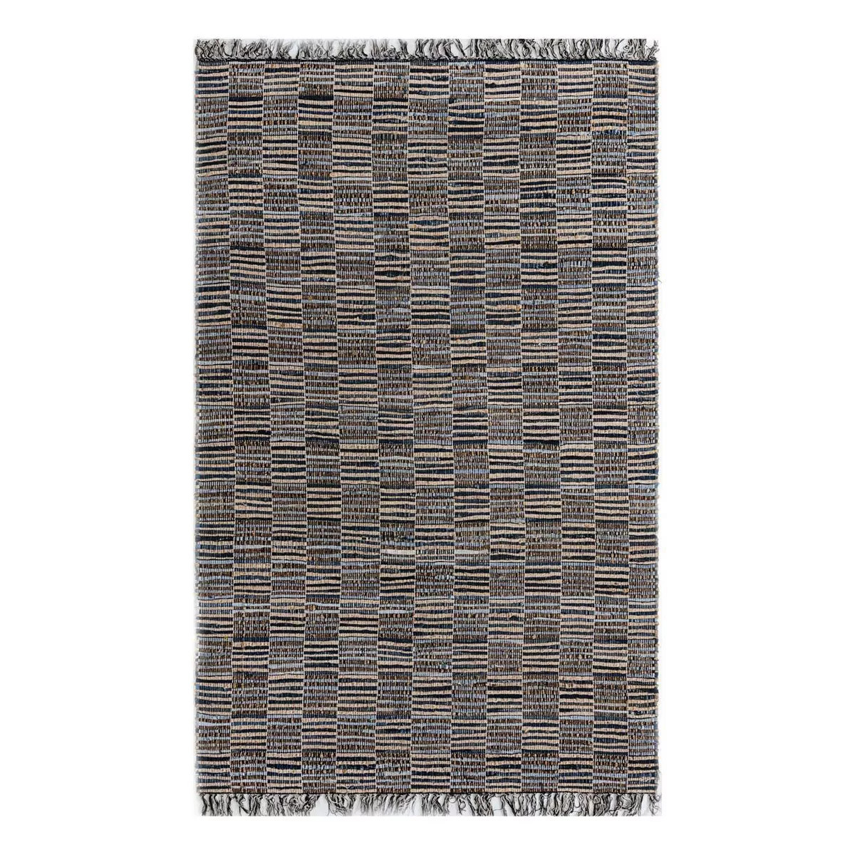 Unique Loom Checkered Chindi Jute Rug | Kohl's