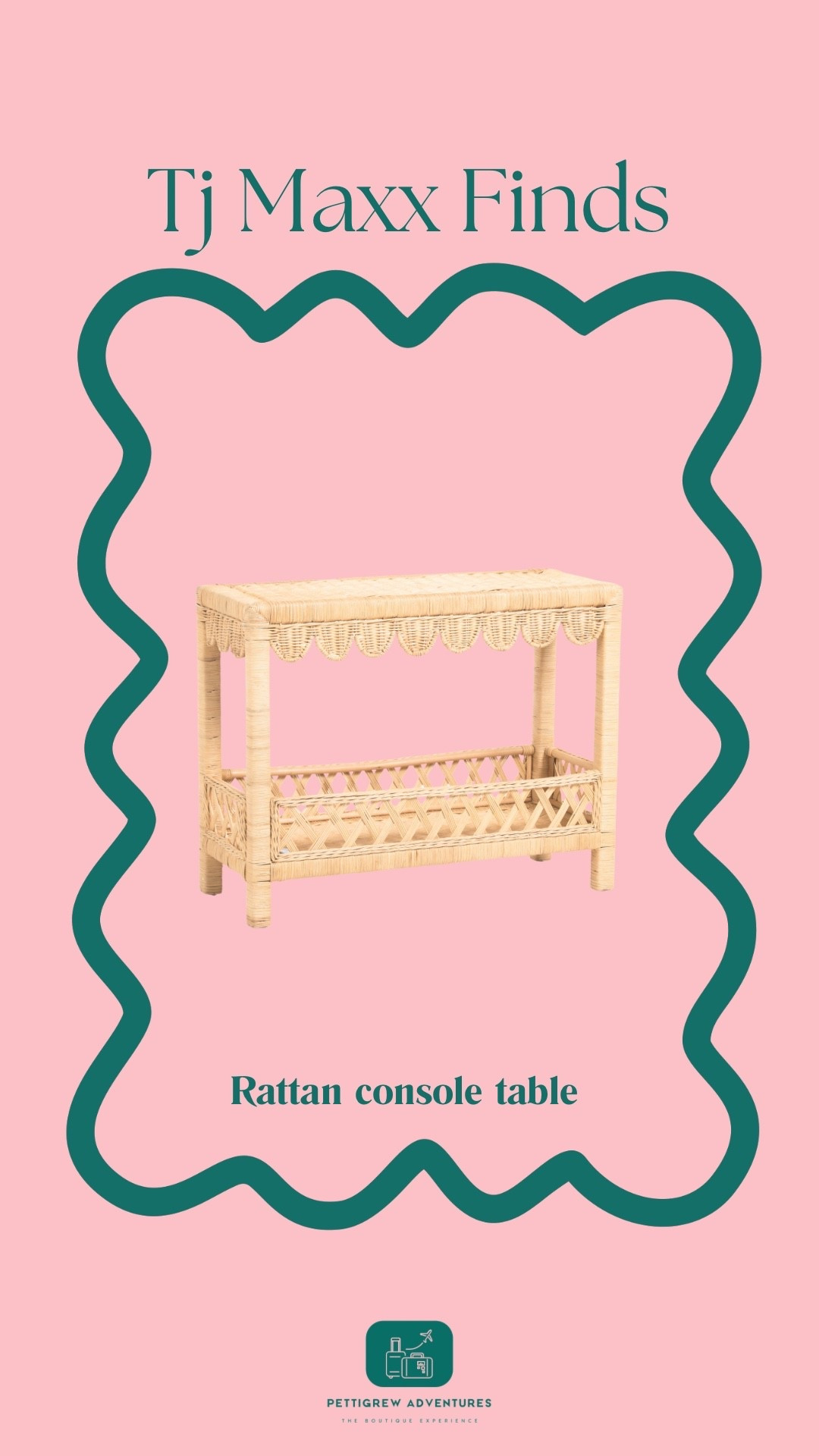 Scalloped rattan console table!

#LTKHome
