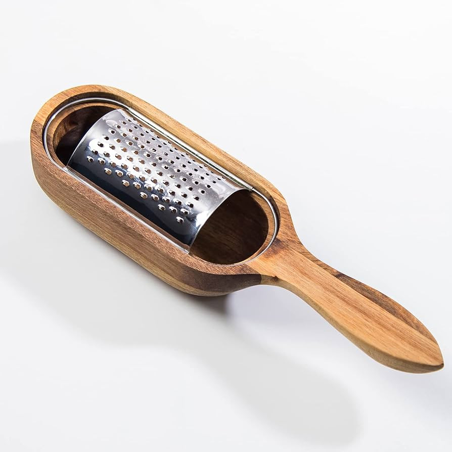 Wooden Cheese Grater with Handle,Rustic Brown Cheese Shredder with Storage Space,Handheld Kitchen... | Amazon (US)