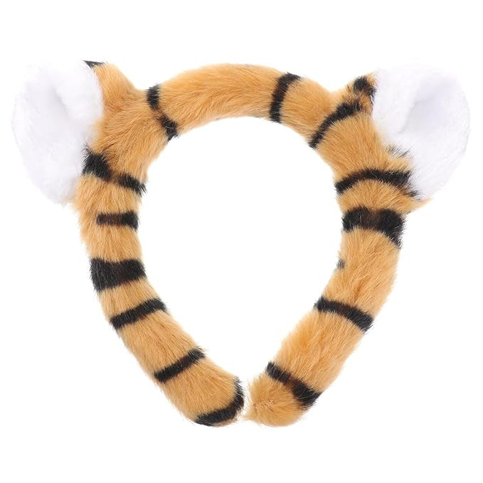 Beaupretty Tiger Headband Plush Ears Hairband Animal Ear Headband Cosplay Hairhoop Tiger Ear Head... | Amazon (US)