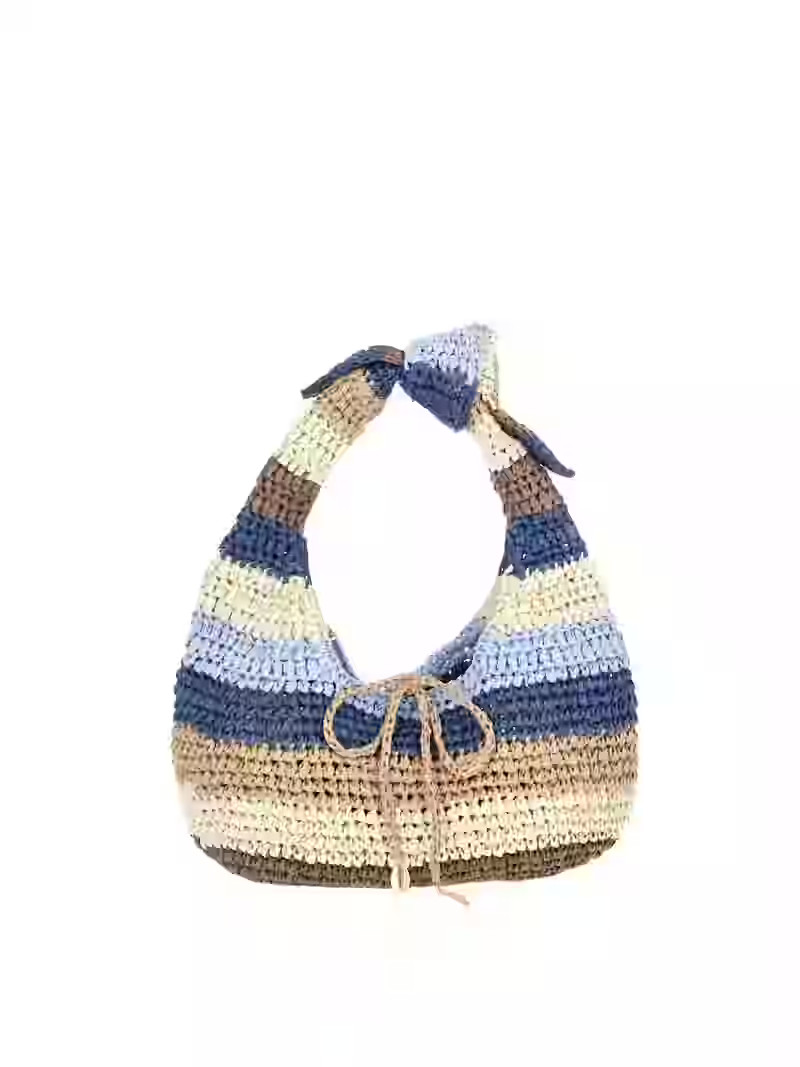 Time and Tru Women's Top Knot Crescent Shoulder Handbag, Stripe | Walmart (US)