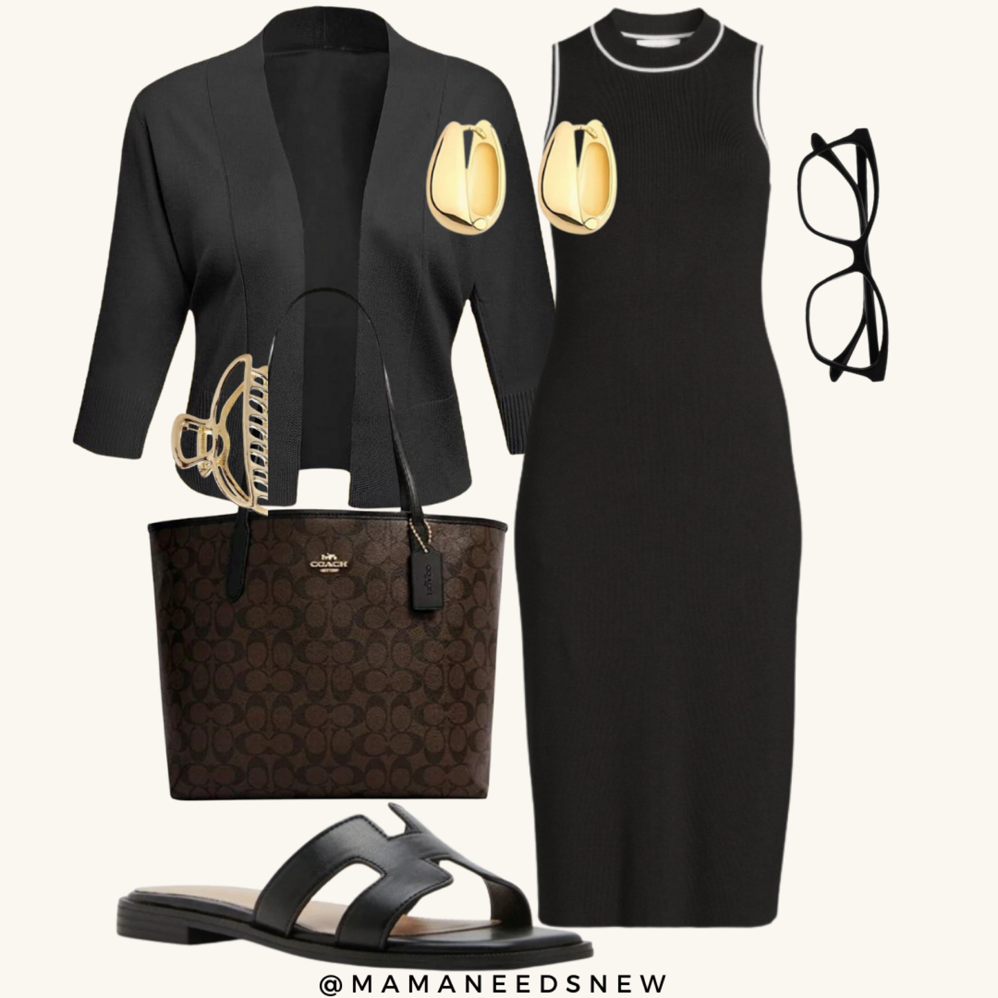 A work appropriate summer outfit featuring a black dress & cardigan 🖤

#LTKSaleAlert #LTKSummerSales #LTKWorkwear