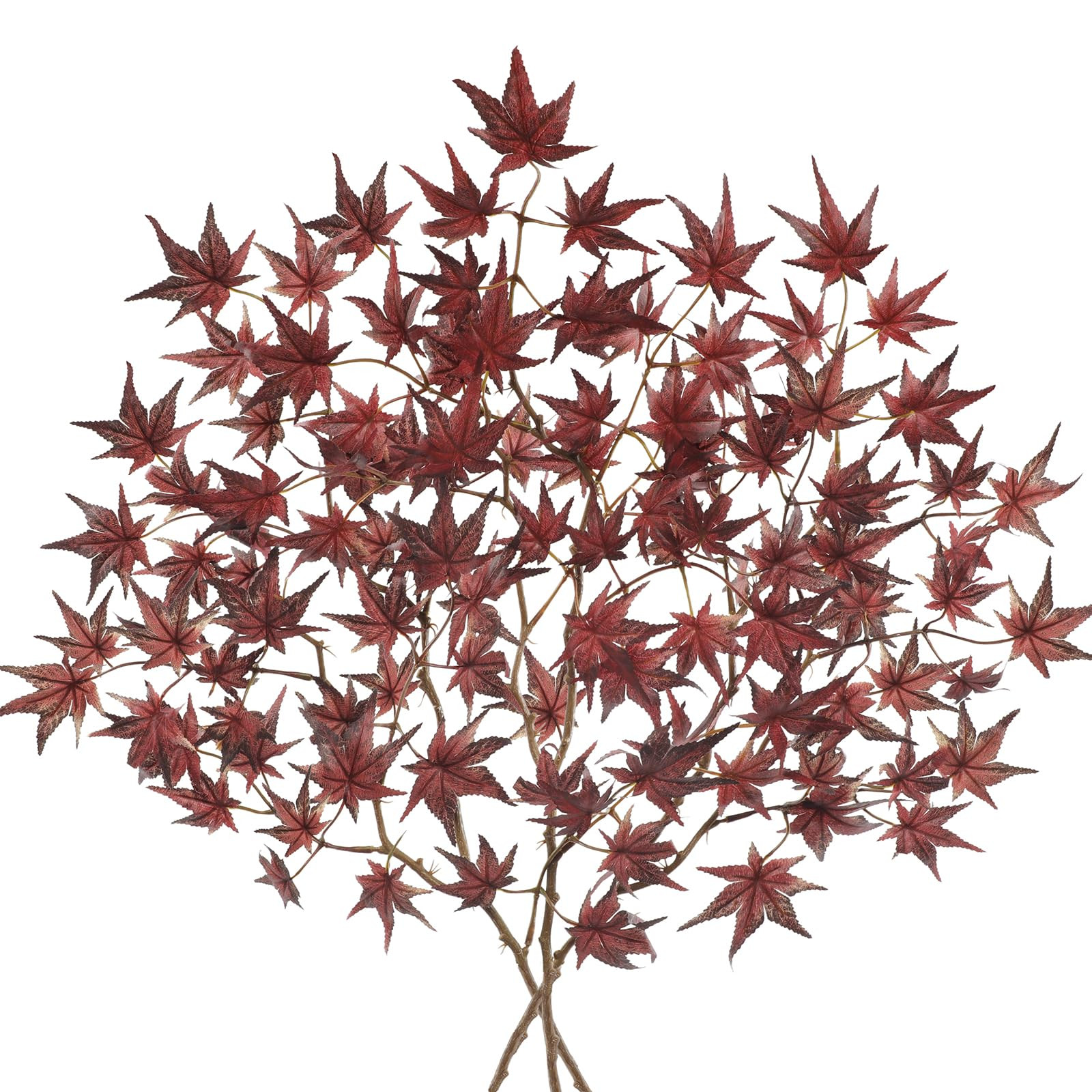 DILATATA 3 Pcs Artificial Maple Leaves Branches 23.6 Inch Fake Fall Maple Plants Autumn Leaf Bush... | Amazon (US)