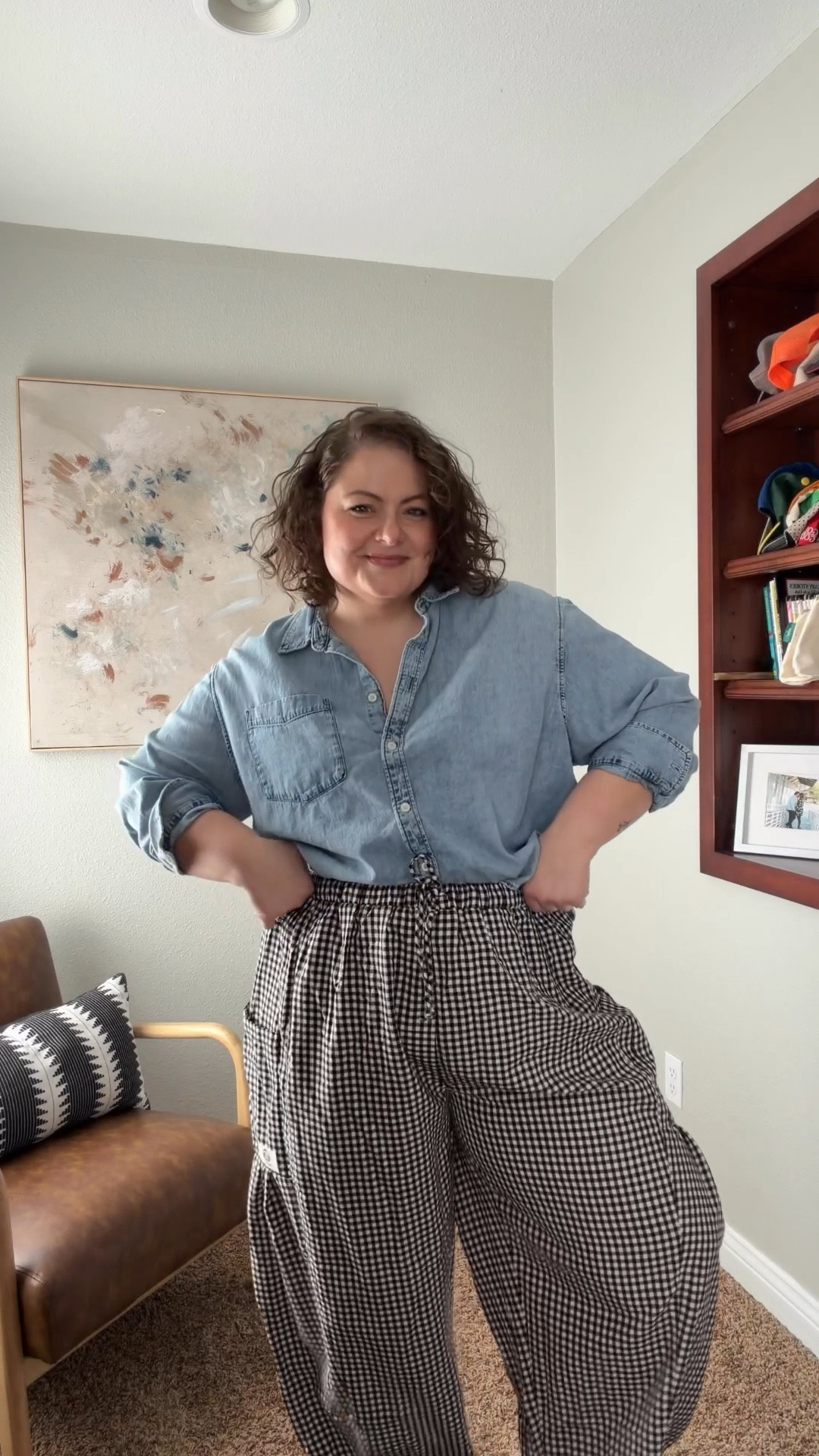 Pants xxl
Top xxl

Bust 43  //  waist 42 //  hips 52  //  5’6” 

#LTKPlusSize #LTKMidsize #LTKootd