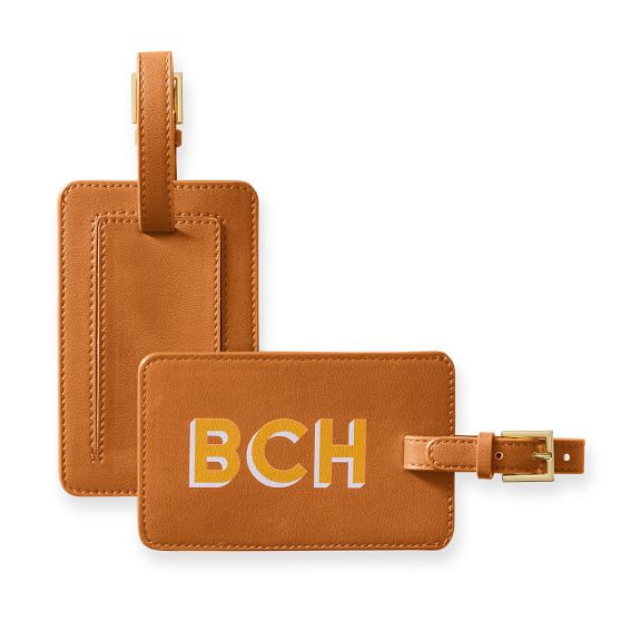Fillmore Vegan Leather Luggage Tag, Printed | Mark and Graham | Mark and Graham
