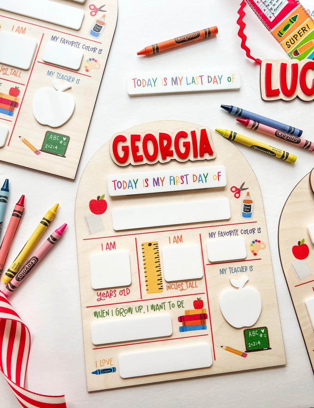 Back to School Arched Board, First Day of School Sign, Last Day of School Sign, Back to School fo... | Etsy (US)