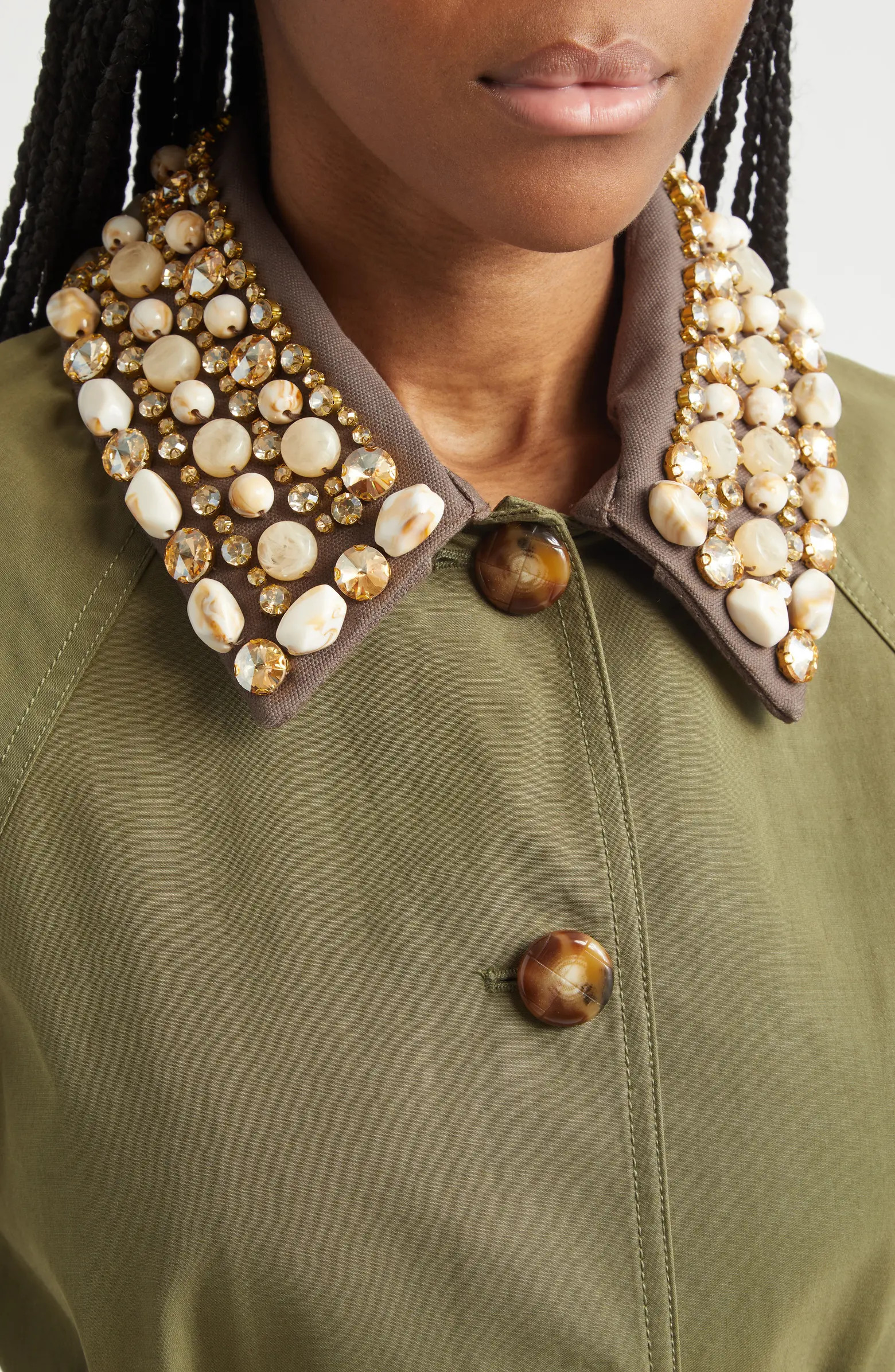 Langham Waxed Belted Dickey Coat with Removable Collar | Nordstrom