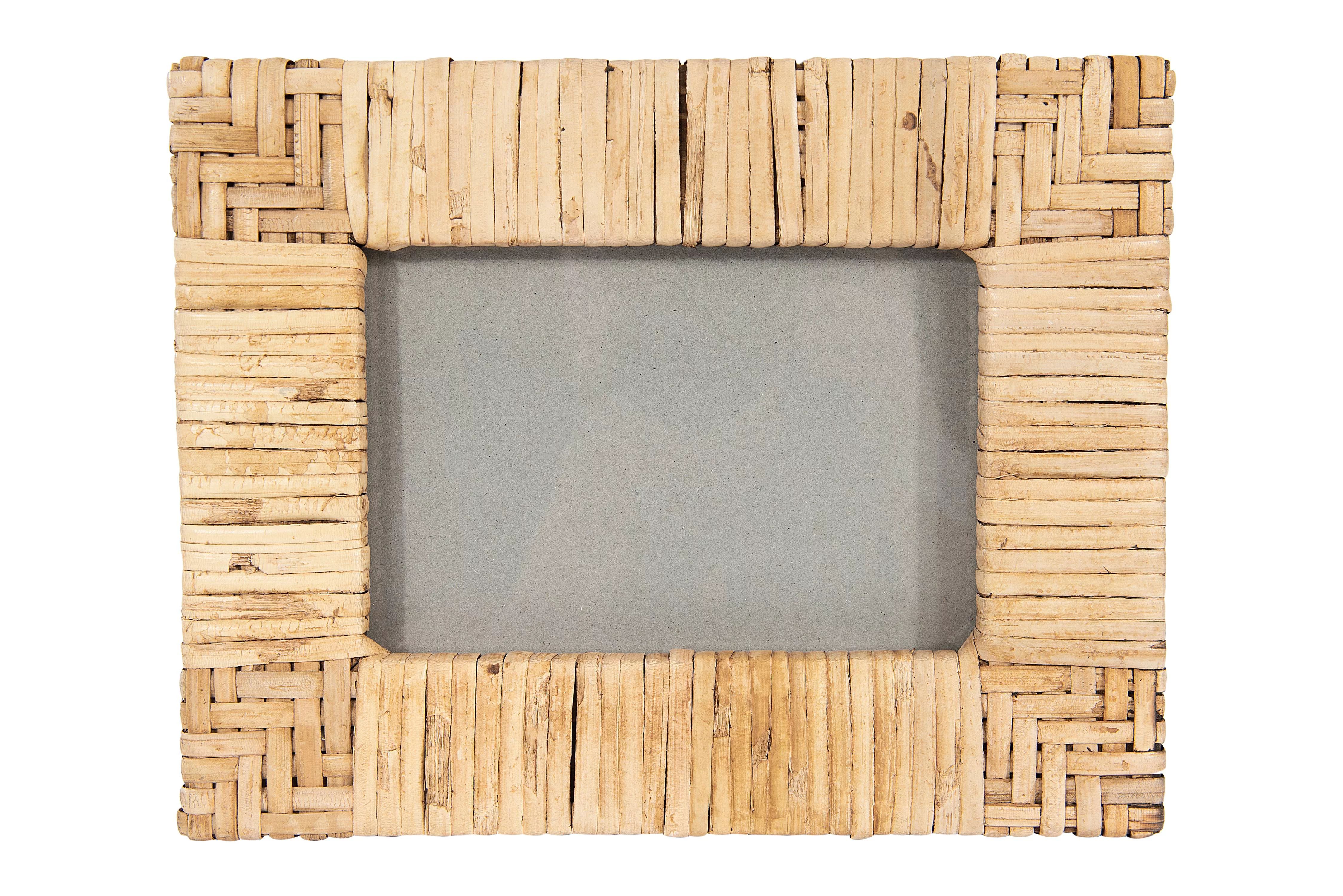 Creative Co-Op Handwoven Rattan Photo Frame (Holds 4" x 6" Photo) | Walmart (US)