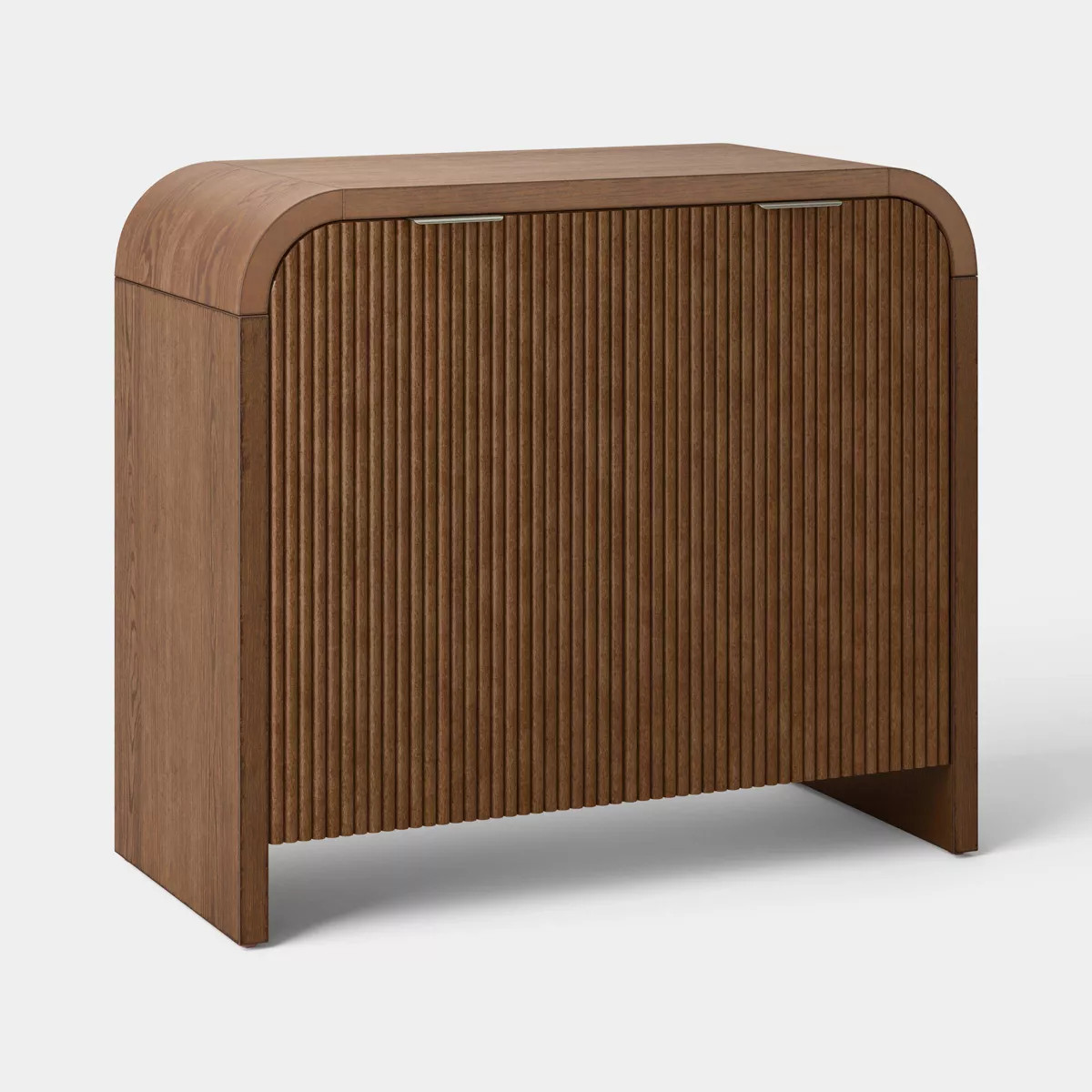 Lupine Reeded Two Door Storage Cabinet with Adjustable Shelf and Cable Management Dark Brown - Th... | Target