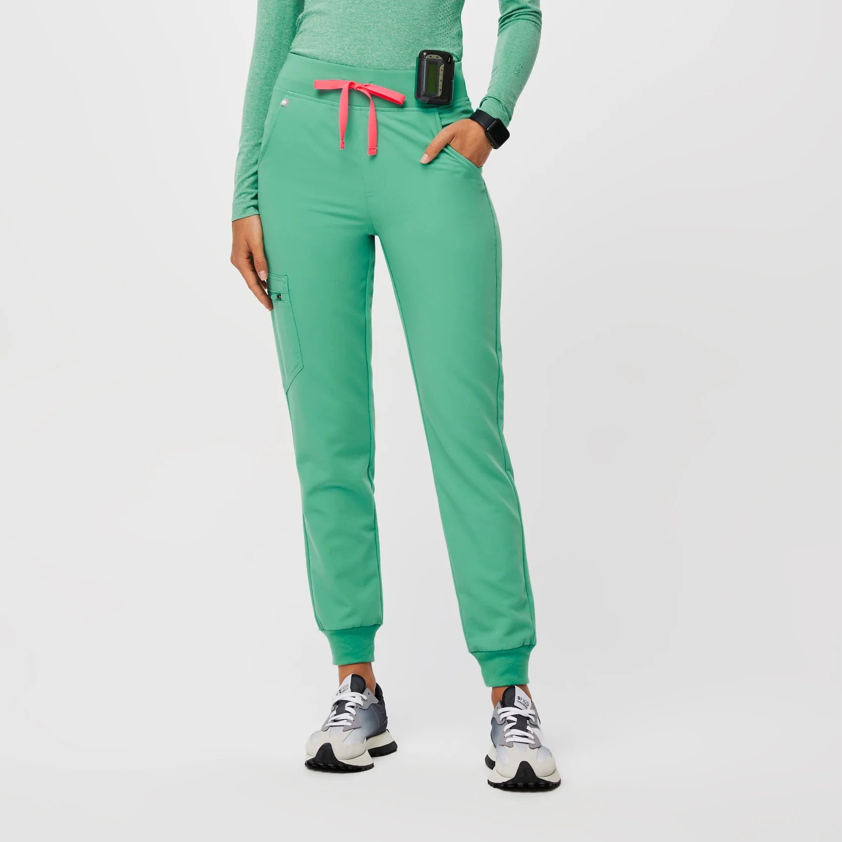 Women’s High Waisted Zamora™ Jogger Scrub Pants - Surgical Green · FIGS | FIGS
