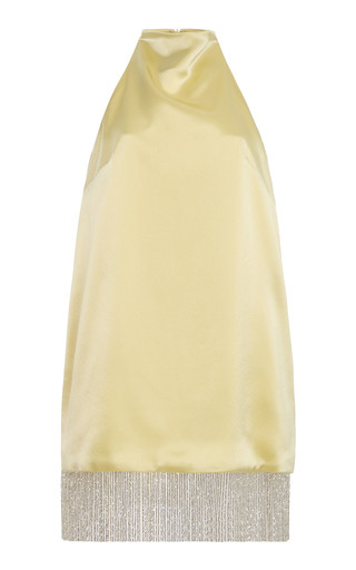 Daniella Fringed Satin Mini Dress | Moda Operandi (Global)