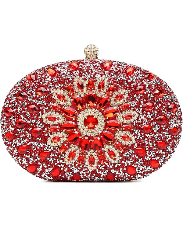 Women's Evening Bags Sparkly Rhinestone Clutch Purses Luxury Handbags | Amazon (US)