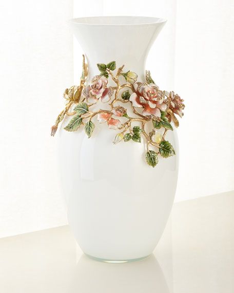 Jay Strongwater Rose Grand Vase | Neiman Marcus