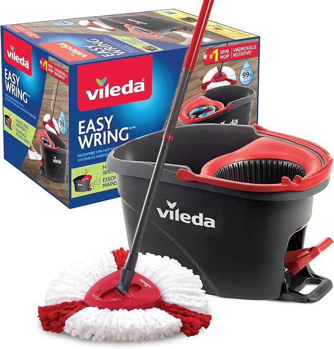 Vileda EasyWring Spin Mop & Bucket Floor Cleaning System with Power Mop Head | Hands-Free Wringin... | Amazon (CA)