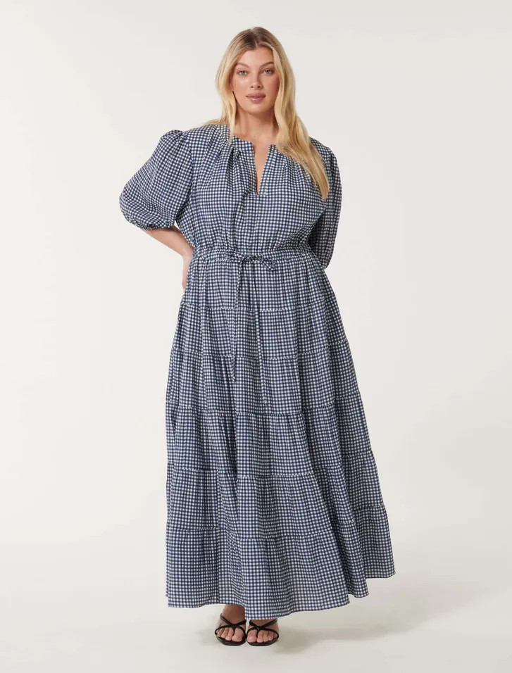Gabriel Curve Tiered Midi Dress | Forever New (AU)