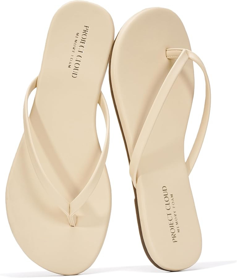 Project Cloud Flip Flops for Women Footwear- Lightweight and Memory Foam Insole Sandals for Women... | Amazon (US)