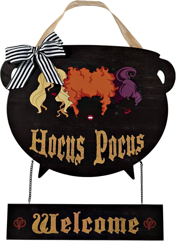 Spirit Halloween Hocus Pocus Cauldron Wreath - Disney, Multicolor | Amazon (US)
