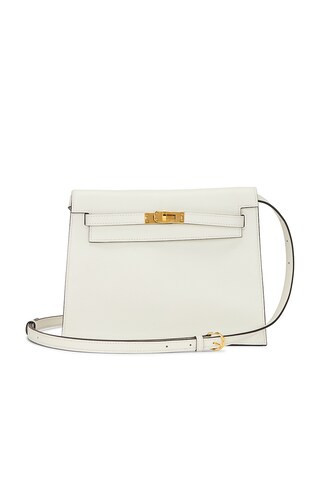 Hermes Evercolor Kelly Danse Shoulder Bag in White | FWRD 