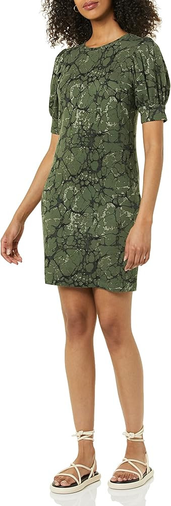 Amazon Essentials Women's Supersoft Terry Relaxed-Fit Short-Sleeve Puff-Sleeve Dress (Previously ... | Amazon (US)