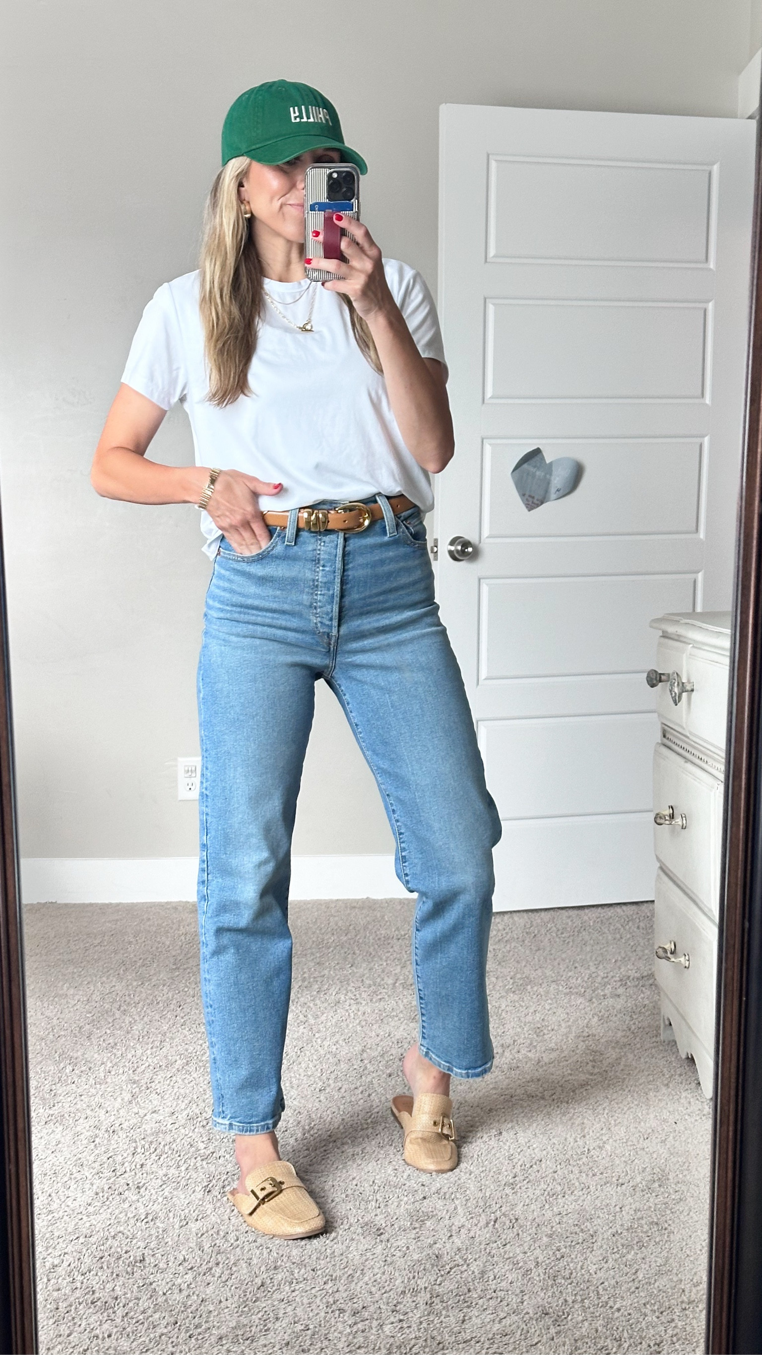 Favorite jeans. Favorite tee. Favorite hat. 2024 must haves! Everything is true to size. Perfect mom uniform! 

#LTKStyleTip #LTKFindsUnder100