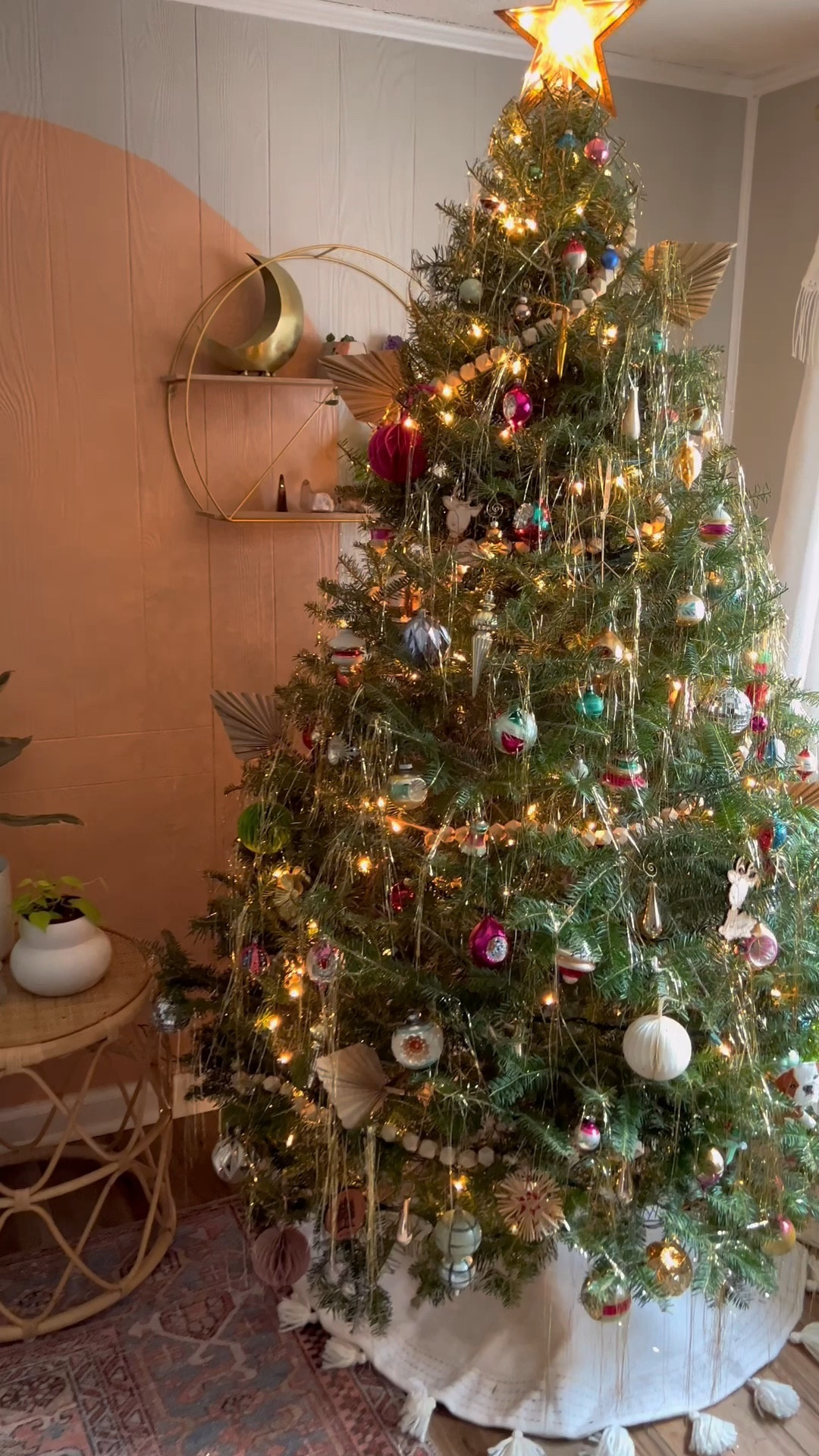 I was nervous to add the gold tinsel to the tree but I love how it turned out. 

#LTKSeasonal #LTKhome #LTKHoliday