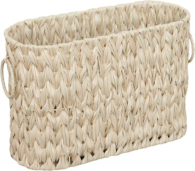 Toilet Paper Basket for Bathroom Storage - Organizer for 6 Mage Rolls, Boho Wicker Basket for Kit... | Amazon (US)