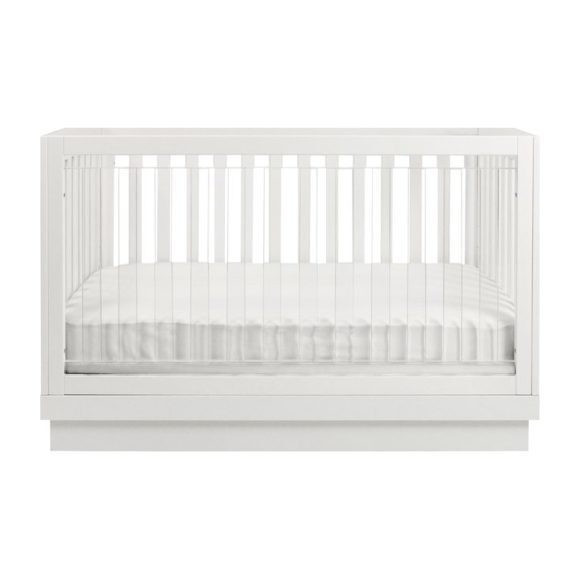 Harlow Acrylic 3-in-1 Convertible Crib with Toddler Bed Conversion Kit | Maisonette