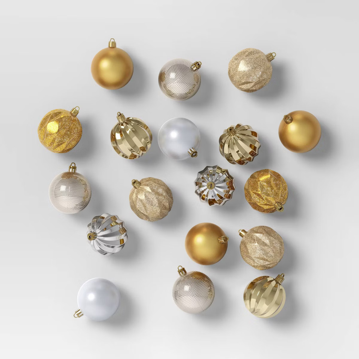 100pc Shatter-Resistant Round Christmas Tree Ornament Set Silver/Gold/Champagne - Wondershop™ | Target