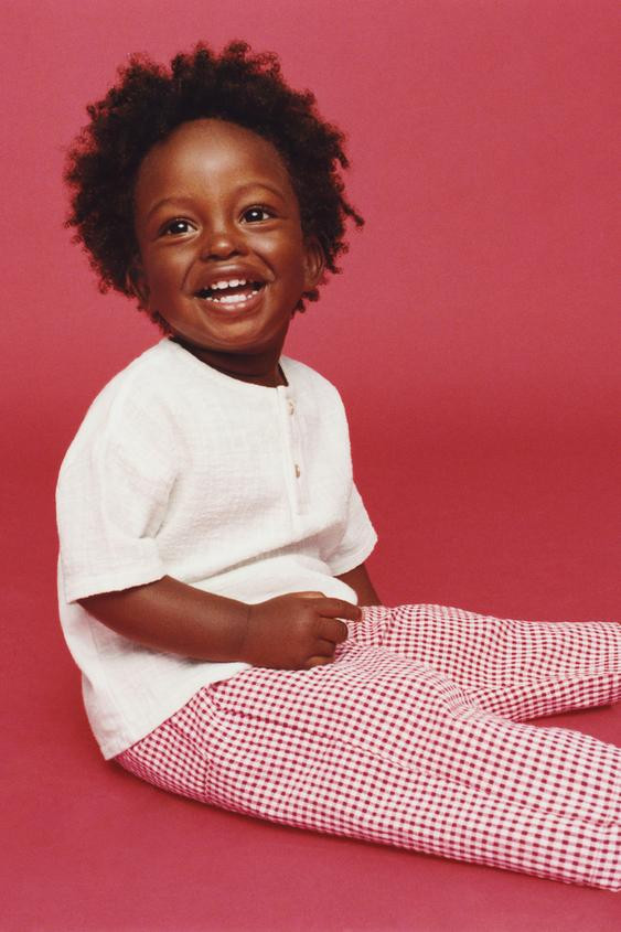 GINGHAM BAGGY PANTS | Zara US